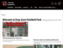 Tablet Screenshot of dropzonepaintballpark.com